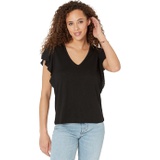 Lilla P Flutter Sleeve Flame Modal V-Neck Tee