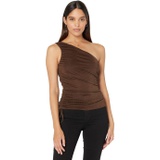 line and dot Camilla One Shoulder Knit Ribbed Top