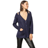 line and dot Jenna Cardigan with Cutout Slits