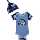 Little Blue House by Hatley Kids Baby Bear Bodysuit with Hat (Infant)