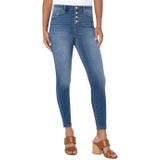 Liverpool Abby High-Rise Ankle Skinny w/ Exposed Buttons in Rodeo