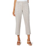 Liverpool Petite William Straight Leg Trousers in Creamu002FTanu002FRed Houndstooth