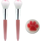 LOVCHU 2PCS Special Pink Cat Claw Paw Design Professional Makeup Brush Set with High-end Gift box - Perfect for Blending Face Powder Mineral, Blush and Contouring Cosmetics Make Up