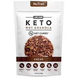 Low Karb NuTrail - Keto Cacao Nut Granola Healthy Breakfast Cereal - Low Carb Snacks & Food - 3g Net Carbs - Almonds, Pecans, Coconut and more (11 oz) (1 Count)