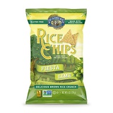Lundberg Rice Chips, Fiesta Lime, Gluten-Free, Kosher, Non-GMO Verified, Whole Grain Brown Rice, 6oz (12 Count)
