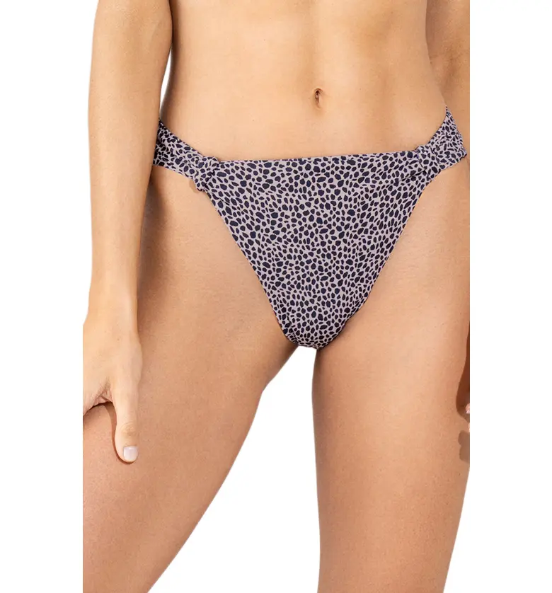 Maaji Cheetah Dakota Reversible Side Tab Bikini Bottoms_PINK