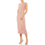 Mac Duggal Sequin Beaded Floral Cocktail Dress_ROSE
