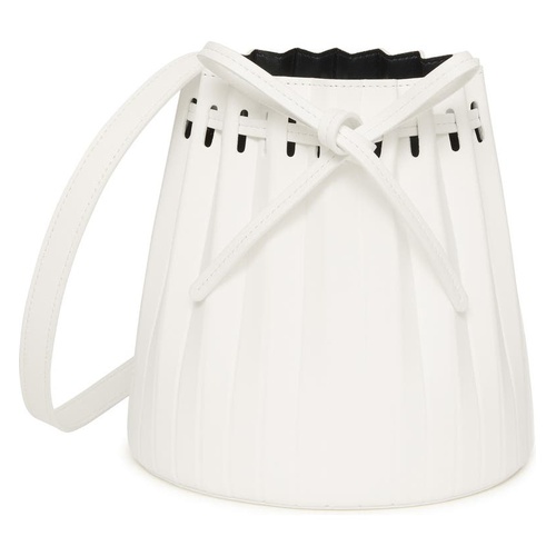  Mansur Gavriel Mini Pleated Leather Bucket Bag_WHITE/ BLUE