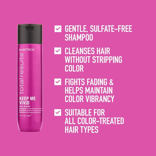  MATRIX Total Results Keep Me Vivid Shampoo | Maintains Vibrancy & Enhances Shine | Sulfate-Free | for Color Treated Hair