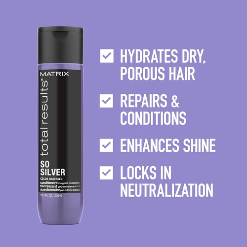  MATRIX Total Results So Silver Conditioner | Hydrates Dull, Blonde & Silver Hair | for Color Treated Hair