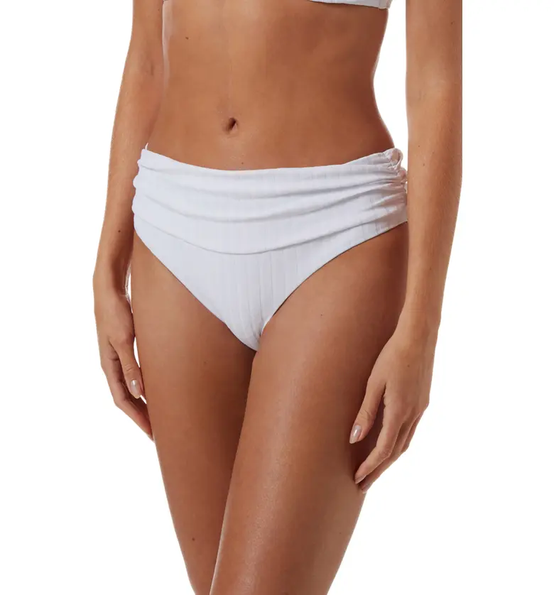 Melissa Odabash Bel Air Bikini Bottoms_WHITE RIBBED