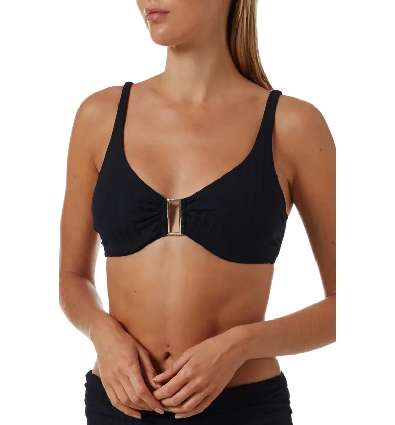 Melissa Odabash Bel Air Underwire Bikini Top_BLACK RIBBED