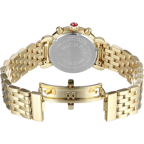  MICHELE Womens MWW03M000141 CSX-36 Analog Display Swiss Quartz Gold Watch
