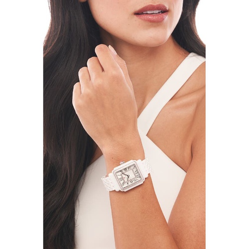  MICHELE Deco Madison Diamond Dial Watch & Head, 33mm_WHITE