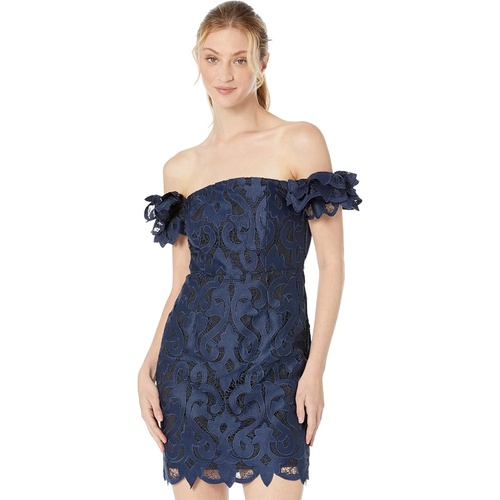  MILLY Britton Guipure Lace Off-the-Shoulder Dress