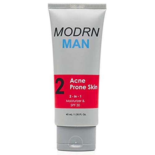  MODRN MAN Acne Defense Face Lotion with SPF 30 for Men | Premium Combination Daily Oil Control Face Cream With Sunscreen | Repair, Hydrate & Protect (1.35 oz)