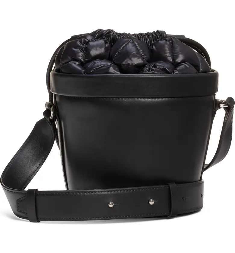 몽클레르 Moncler Seaux Seaux Leather Bucket Bag_BLACK