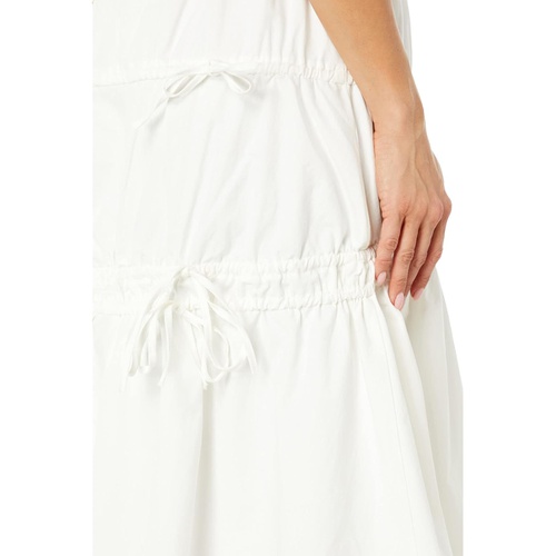  MOON RIVER Tie Detailed Maxi Tiered Skirt