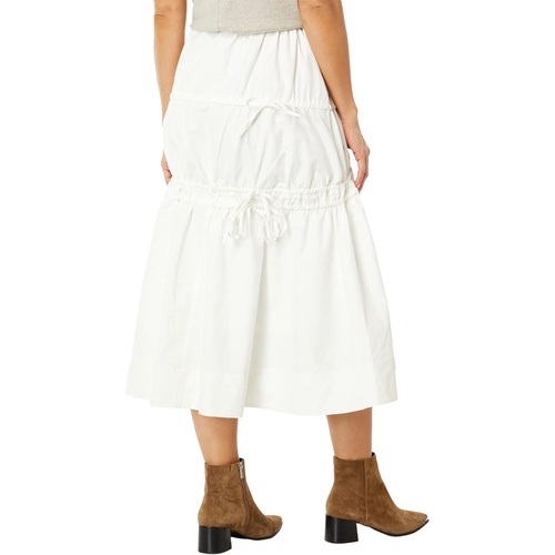  MOON RIVER Tie Detailed Maxi Tiered Skirt