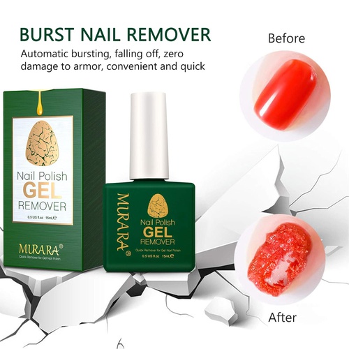  MURARA Gel Nail Polish Remover (2 Packs) - Remove Gel Nail Polish Within 2-3 Minutes - Quick & Easy Polish Remover - No Need For Foil, Soaking Or Wrapping