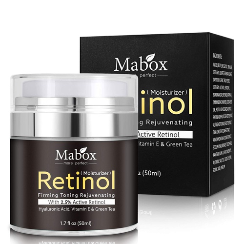  Mabox Retinol Moisturizer Cream for Face and Eye Area 1.7 Fl. Oz with Retinol, Hyaluronic Acid, Vitamin E and Green Tea for Anti Aging.Wrinkles Cream for Face ,Best Night and Day M