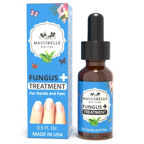  Maccibelle Fungus+ Finger and Toe Fungus Treatment - Maximum Strength Solution, Eliminate Fungal Infections, Powerful & Effective 0.5 oz