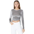 Madden Girl Long Sleeve Top with Side Shirring