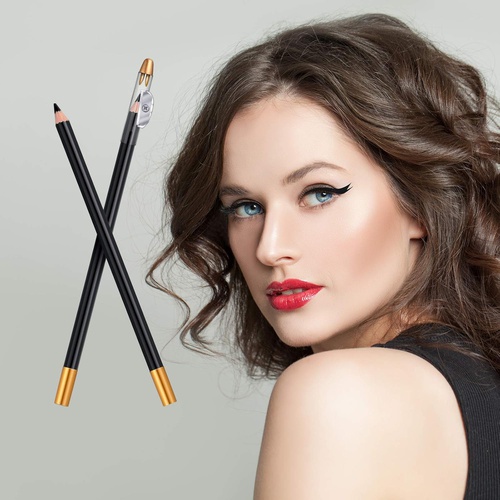  Maitys 6 Pieces Eyeliner Pencils with a Built-in Sharpener 2-In-1 Eye Liner Pen Soft Strokes Eye Silkworm Brighten Pencil Beauty Makeup Tool Christmas Valentine’s Day Present for Women Gi