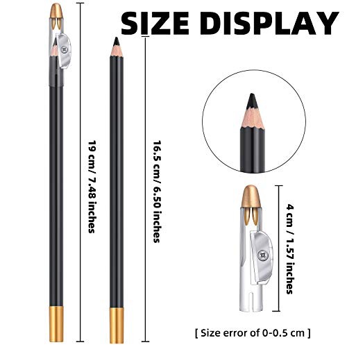  Maitys 6 Pieces Eyeliner Pencils with a Built-in Sharpener 2-In-1 Eye Liner Pen Soft Strokes Eye Silkworm Brighten Pencil Beauty Makeup Tool Christmas Valentine’s Day Present for Women Gi