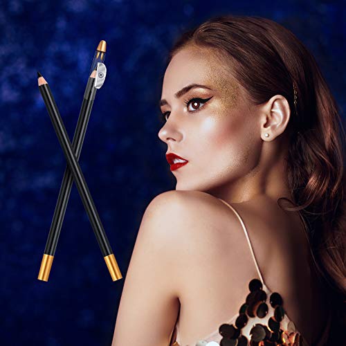  Maitys 6 Pieces Eyeliner Pencils with a Built-in Sharpener 2-In-1 Eye Liner Pen Soft Strokes Eye Silkworm Brighten Pencil Beauty Makeup Tool Christmas Valentine’s Day Present for Women Gi