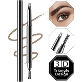 Maitys 2 Pieces Eyebrow Pencil Long Lasting Eyebrow Pencil with Brush, Waterproof Brow Pencil Retractable Brow Pencil Sweat-proof Smudge-Proof Eye Brow Makeup Kit for Makeup (Light Brown)