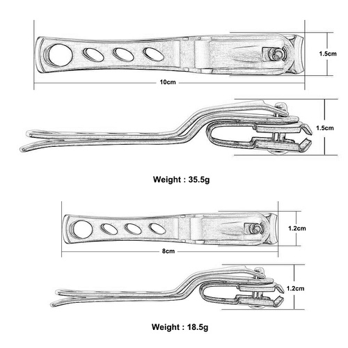  MansWill 2 Pcs Stainless Steel Nail Clippers, 360 Degree Rotating Head Fingernail & Toenail Cutter Trimmer Tools for Personal Hand/Foot Care, Manicure and Pedicure