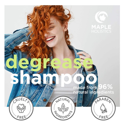  Maple Holistics Best Shampoo for Oily Hair Care - Natural Clarifying Shampoo for Oily Hair and Oily Scalp Care - Cleansing Shampoo for Greasy Hair and Scalp Cleanser for Build Up with the Best Ess