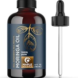 Maple Holistics Moringa Oil for Hair Skin and Nails - Highly Absorbent Moringa Oleifera Hair Oil Treatment and Anti Aging Serum for Face Care and Body Moisturizer for Dry Skin Care plus Hydrating