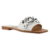 Marc Fisher LTD Marc Fisher Rosely Chain Slide Sandal_CHIC CREAM LEATHER