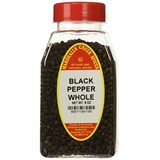Marshalls Creek Spices BLACK PEPPER WHOLE, PEPPERCORNS FRESHLY PACKED IN LARGE JARS, spices, herbs, seasonings, 8 ounce