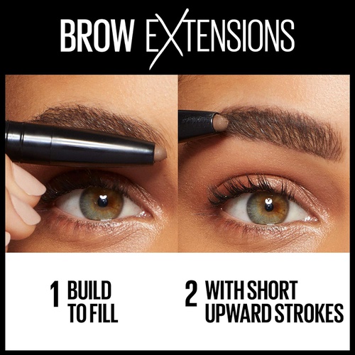  Maybelline New York Brow Extensions Eyebrow fiber Pomade Crayon, Fiber Stickeyebrow Makeup, Eye Makeup, Soft Matte Finish, for Thicker, Natural-looking Eyebrows, Blonde, 0.014 Ounc