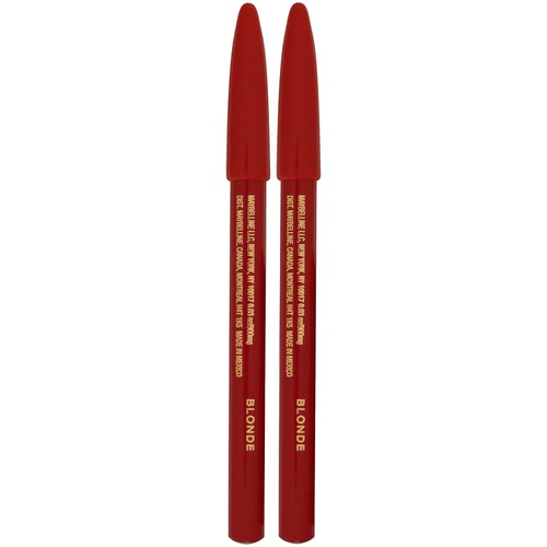  Maybelline New York Makeup Expert Wear Twin Eyebrow Pencils and Eyeliner Pencils, Light Brown Shade, 2 Count (Pack of 1)