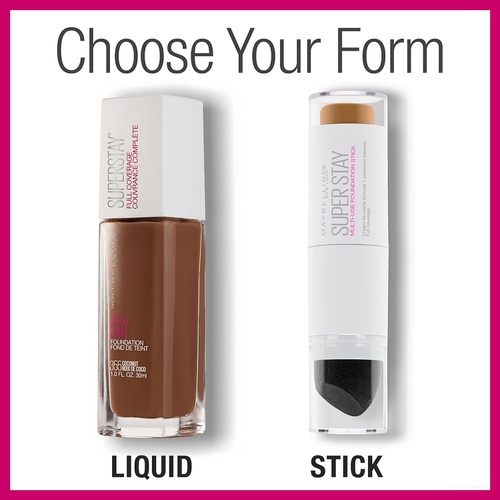  Maybelline New York Super Stay Foundation Stick For Normal to Oily Skin, Classic Ivory, 0.25 oz.