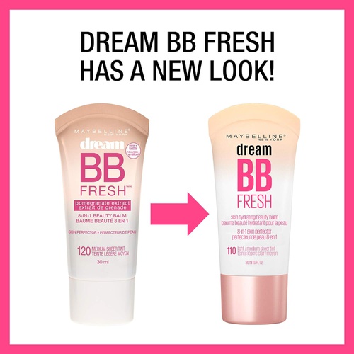  Maybelline New York Maybelline Dream Fresh BB Cream, Light/Medium, 1 Ounce (Packaging May Vary)