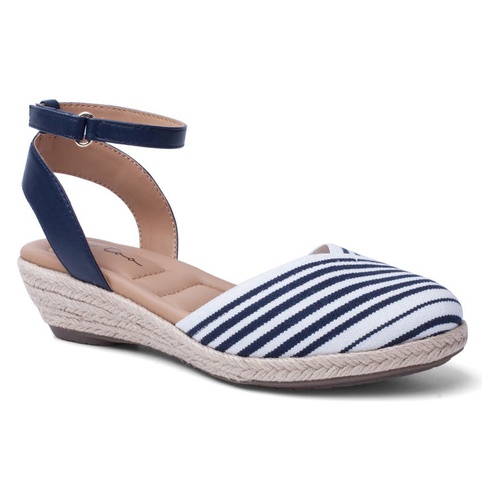 미투 Me Too Nikkie Espadrille_NAVY / WHITE FABRIC