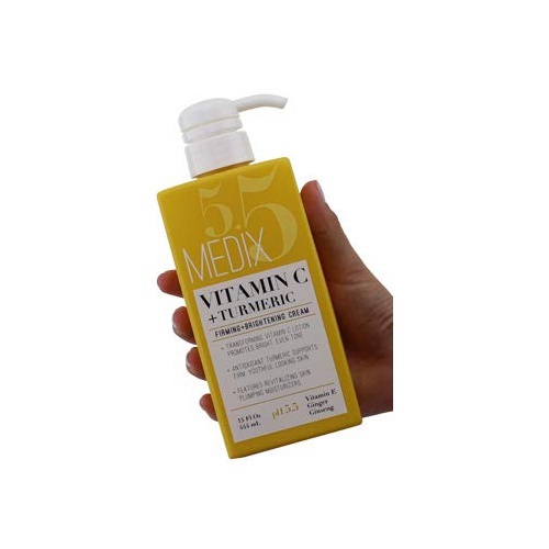  Medix 5.5 Vitamin C Cream w/Turmeric for face and body. Firming & brightening cream for age spots, dark spots & sun damaged skin. Anti-Aging Cream Infused w/Vitamin E, Ginger, Gins
