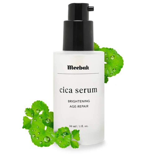  Meebak Cica Face Serum 1oz with Hyaluronic Acid and Natural Ingredients, Anti-Aging, Anti-Wrinkles