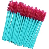 Mekupeu 300 Pack Mascara Wands Disposable Eye Lash Brushes Applicator for Eyelash Extensions Makeup Tool Bulk, Blue/Rose