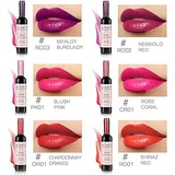 MengRu Wine Lip Tint, 6 Colors Natural Liquid Lipstick Long Lasting Mini Make Up Lip Gloss Matte Lip Sticks Wine Bottle (6 Pcs)