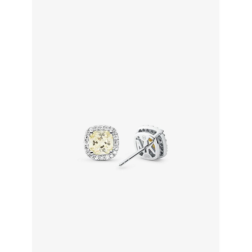 마이클코어스 Michael Kors Sterling Silver Pave Halo Stud Earrings