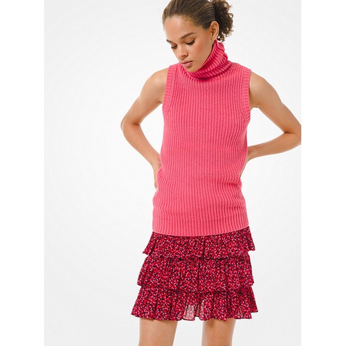 마이클코어스 Michael Michael Kors Petal Stretch Viscose Tiered Ruffle Skirt