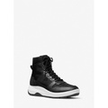 Michael Kors Mens Asher Logo Jacquard and Leather Boot