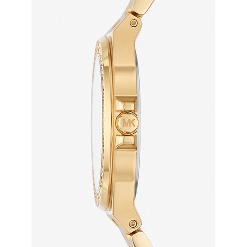마이클코어스 Michael Kors Mini Lennox Pave Gold-Tone Watch