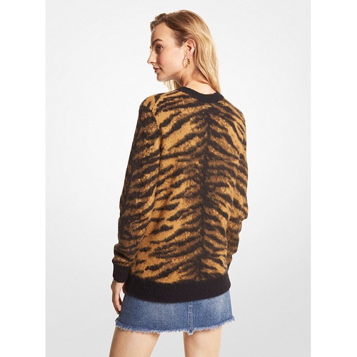 마이클코어스 MICHAEL Michael Kors Brushed Tiger Jacquard Sweater